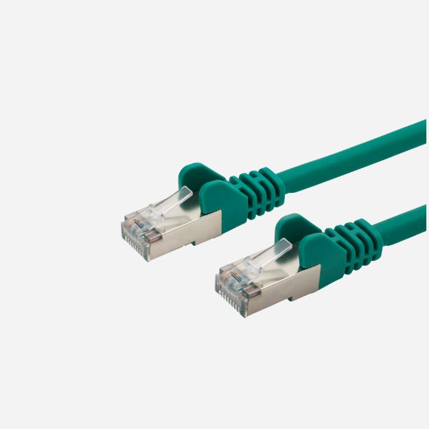 3m RJ45 CAT6A SSTP Stranded Flush Moulded LS0H Network Cable - 26AWG - Green